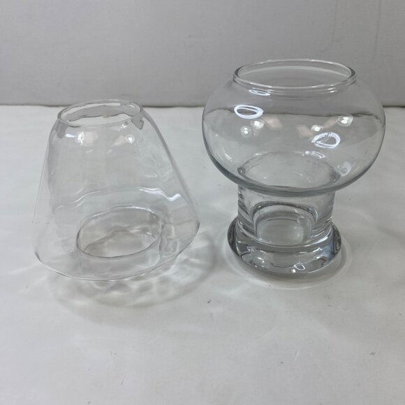 Mushroom-Style Candle Hurricane Holder Detachable Top Tea Lights Small - Picture 2 of 13